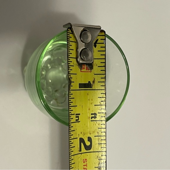 Candlewick Shot Glasses - Lot Of 3 - Green UV Glass - Picture 6 of 11